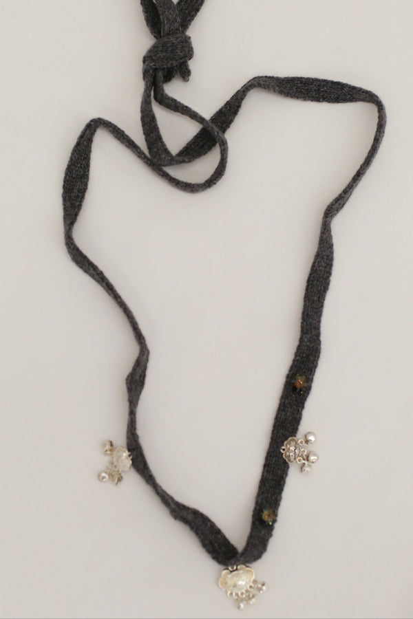YANYAN KNITS Cotton necklace with stone and charm YYK-YYW24-1832A-PINSE-F Colorblock YYK-YYW24-1851